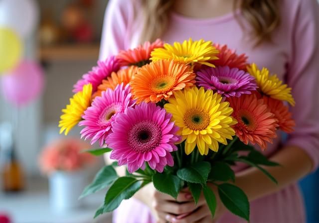 A vibrant birthday bouquet