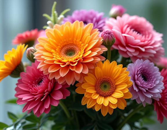 A bespoke bouquet with vibrant colors